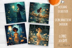 Tarot Card Funny, Square Coaster, Sarcastic Sublimation Product Image 1