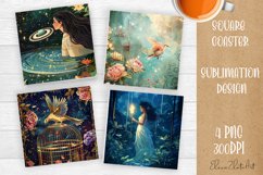 Tarot Card Funny, Square Coaster, Sarcastic Sublimation Product Image 1