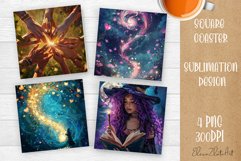 Tarot Card Funny, Square Coaster, Sarcastic Sublimation Product Image 1