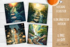 Tarot Card Funny, Square Coaster, Sarcastic Sublimation Product Image 1