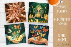 Tarot Card Funny, Square Coaster, Sarcastic Sublimation Product Image 1