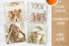 Tarot Card Funny, Square Coaster, Sarcastic Sublimation Product Image 1