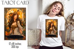 Watercolor Tarot Cards Clipart | Women flower PNG Product Image 1