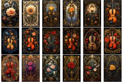 Gothic Floral Tarot card sublimation bundle, skull, flowers Product Image 3