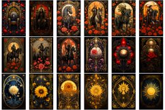 Gothic Floral Tarot card sublimation bundle, skull, flowers Product Image 5