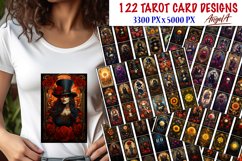 Gothic Floral Tarot card sublimation bundle, skull, flowers Product Image 1