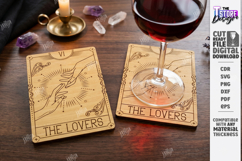 Tarot Card Coaster Laser Cut | Celestial Coaster | Mystical Product Image 1