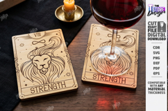 Tarot Card Coaster Laser Cut | Celestial Coaster | Mystical Product Image 1