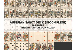 Antique Austrian Tarot Deck Restored Images Bundle Product Image 1