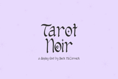 Tarot Noir Display Font Product Image 1