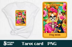 Dog mom sublimation | Tarot card PNG | Skeleton mom PNG Product Image 3