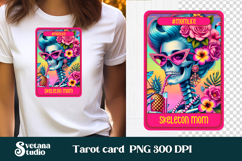 Skeleton mom sublimation | Funny tarot card PNG design Product Image 1