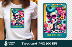 Skeleton mom sublimation | Funny tarot card PNG design Product Image 1