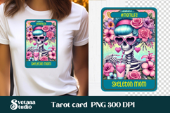 Skeleton mom sublimation | Funny tarot card PNG design Product Image 1