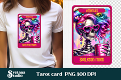 Skeleton mom sublimation | Funny tarot card PNG design Product Image 1