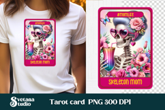 Skeleton mom sublimation | Funny tarot card PNG design Product Image 1