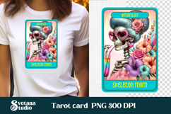 Skeleton mom sublimation | Funny tarot card PNG design Product Image 1