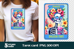 Skeleton mom sublimation | Funny tarot card PNG design Product Image 1