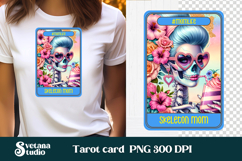 Skeleton mom sublimation | Funny tarot card PNG design Product Image 1