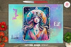 Tarrot Kitchen Cutting Board Png, Cutting Board Sublimation, Kitchen Png, Rectangular Design Png