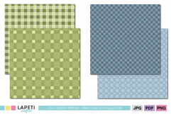 Printable plaid papers in coordinated colors