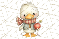 Tartan Scarf Fall Animals Clipart PNG, Cute Autumn Animals Product Image 2