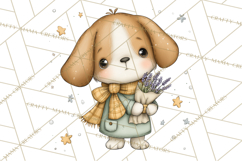 Tartan Scarf Fall Animals Clipart PNG, Cute Autumn Animals Product Image 3