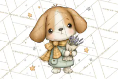Tartan Scarf Fall Animals Clipart PNG, Cute Autumn Animals Product Image 3