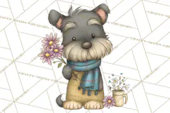 Tartan Scarf Fall Animals Clipart PNG, Cute Autumn Animals Product Image 4