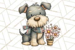 Tartan Scarf Fall Animals Clipart PNG, Cute Autumn Animals Product Image 5