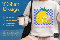 Taste Like Summer Lemon T-Shirt Design SVG Product Image 1
