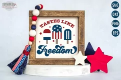 Tastes Like Freedom July 4th/Patriotic SVG/Cut File Product Image 1