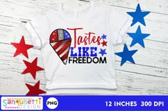 Tastes Like Freedom Snow Cone PNG Sublimation Product Image 1