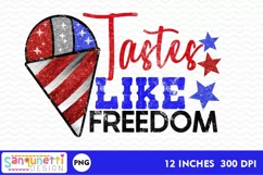 Tastes Like Freedom Snow Cone PNG Sublimation Product Image 2