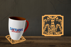 Christmas Coaster Cut files, Sweet Christmas Product Image 1