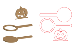 Halloween Coffee Coaster Decor, Coffee Coaster Laser Cut Product Image 2