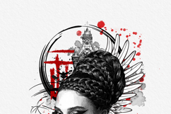 Abstract Mixed Media Portrait Illustration Art Photo Effect Product Image 10