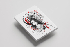 Abstract Mixed Media Portrait Illustration Art Photo Effect Product Image 2