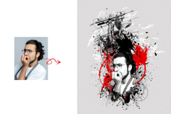 Trash Polka Style Man with Eagle and Power Lines Product Image 4