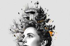 Modern Surreal Portrait Tattoo Design Photo Effect Product Image 11