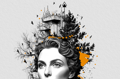 Modern Surreal Portrait Tattoo Design Photo Effect Product Image 8