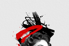 Trash Polka Style Vintage Portrait Tattoo Design Product Image 8