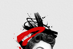 Trash Polka Style Vintage Portrait Tattoo Design Product Image 9