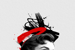 Trash Polka Style Vintage Portrait Tattoo Design Product Image 10