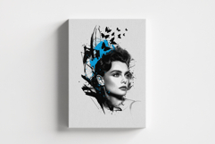 Modern Trash Polka Portrait Tattoo Design Product Image 2