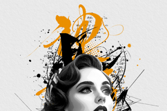 Abstract Trash Polka Portrait Tattoo Design Product Image 10