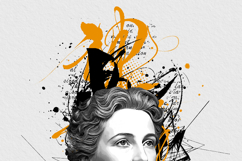 Abstract Trash Polka Portrait Tattoo Design Product Image 7