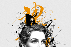 Abstract Trash Polka Portrait Tattoo Design Product Image 8