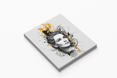 Abstract Trash Polka Portrait Tattoo Design Product Image 1
