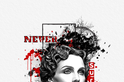 Abstract Grunge Portrait Art Effect Template Product Image 6